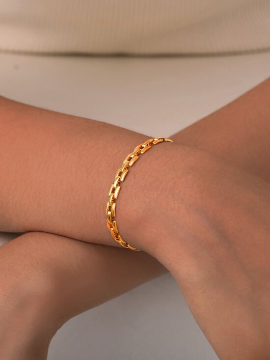 Classic Link Gold Plated Bracelet - Picture 6 of 8
